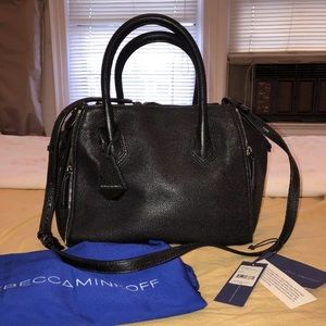Rebecca minkoff mini perry satchel black on black